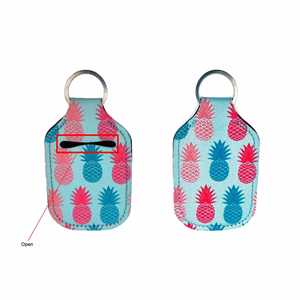 Neoprene Women Keychain Set with Wristlet Chapstick <b>Holders</b> Hand Sanitizer <b>Holder</b> Self-defence Keychain - Product Image 5