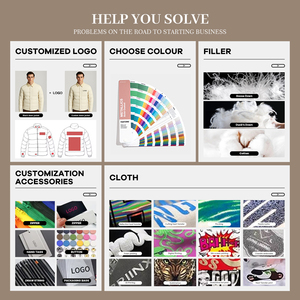 باركا رجالي طويل بطول الركبة سميكة ودافئة أسفل البط الراقية مقنعين الأعمال عارضة معطف إغلاق سحاب - Product Image 6