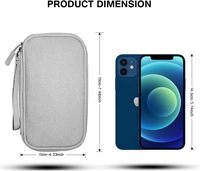 Estuche Organizador de Electrónicos, Bolsa para Cables, Cargador, Estuche de Viaje Resistente a Golpes para Audífonos, Banco de Energía, Disco Duro USB