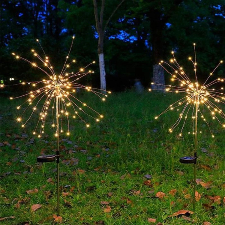 Solar Ground Firework Light Led Pathway Street Garden