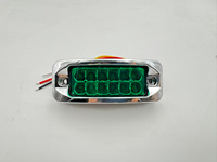 Universelle 12-24V Bernsteinfarbene ABS Chrom-Gehäuse 10-LED Wasserdichte LKW-Anhänger Seitenmarkierungsleuchte mit Stroboskop-Funktion DH-040