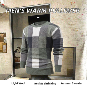 Pull personnalisé pour homme, chaud, anti-rétrécissement, avec logo frontal, tricoté, mode, manches longues, respirant, OEM - Product Image 2