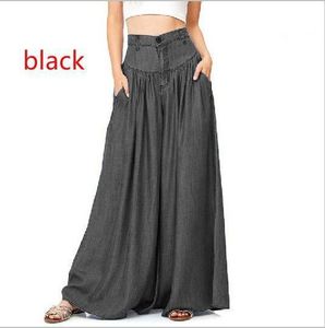 <span class=keywords><strong>Pantaloni</strong></span> <span class=keywords><strong>lunghi</strong></span> taglie larghe di nuovo stile <span class=keywords><strong>pantaloni</strong></span> <span class=keywords><strong>lunghi</strong></span> femminili di colore puro nero a gamba larga contratta <span class=keywords><strong>pantaloni</strong></span> di grandi dimensioni - Product Image 5