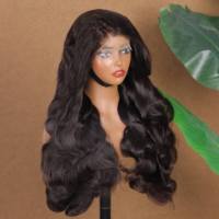 Perruques sans colle à ondulations naturelles en cheveux vietnamiens bruts doublement étirés, perruques de luxe originales en cheveux humains vietnamiens bruts pour femmes noires