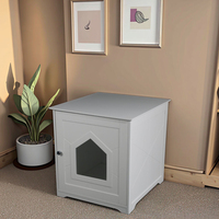 Maison pour chat en bois personnalisable Cage pour animaux de compagnie de style tendance Collaboration d'atelier en MDF Encouragez votre créativité Mon artisanat