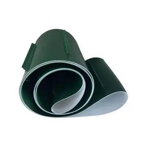 Groene Pvc Zijwand Rok Schoenplaatjes Transportband