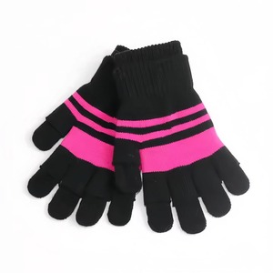 Gants d'hiver chauds en polyester jacquard personnalisés et économiques YJ025 pour femmes, gants tricotés d'hiver pour extérieur, couleur unie, personnalisables. - Product Image 2
