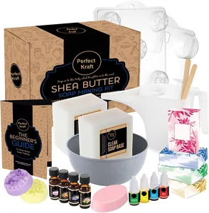 Soap Making Kit for Adults and Kids - Shea Butter Soap Making Supplies for DIY to make handmade soap with different shapes