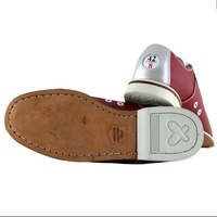 Chaussures de bowling pour hommes en cuir vintage talons épais semelles épaisses couleur assortie baskets décontractées pour le divertissement sportif moral