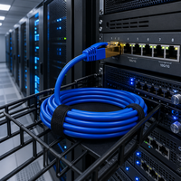 Cable de Conexión Ethernet Cat7 SFTP de Alta Velocidad de 10 Gbps y 600 MHz, con Conector RJ45 Dorado, para Sistemas de Seguridad CCTV y Hogares Inteligentes