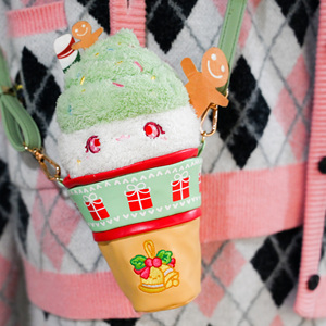 Tùy Chỉnh Sang Trọng PU Dễ Thương Túi Giáng Sinh Mới Đến Ice Cream Hình Dạng PU Chéo Cơ Thể Túi Thiết Kế Riêng của Bạn Phim Hoạt Hình Vai Túi Cho Trẻ Em - Product Image 4