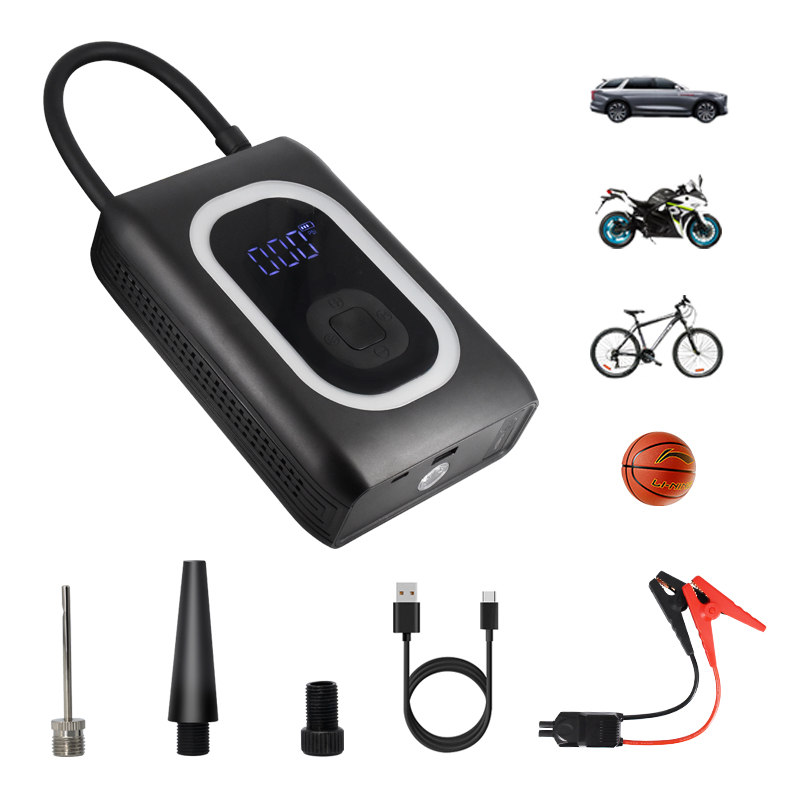 12000 мАч Автомобильное зарядное Мини цифровой дисплей электрический воздушный насос стартер скачка 12В 1000A запуска