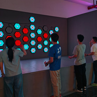 Jeu interactif de lancer de ballons sur mur