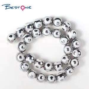 Bestone – perles en verre de haute qualité pour la fabrication de bijoux, perles imprimées à la mode, 10mm, perles en verre en vrac