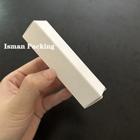 Boîte en carton pliable ISMAN pour gloss à lèvres carré, W25*H87mm, rose, blanc, noir, emballage pour maquillage, vente en gros, logo personnalisé