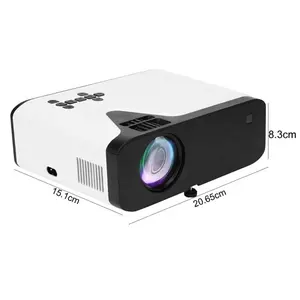 Mini projetor de led de moda ub20, mini led, micro 1280x720p, home theater, wi-fi, cinema em casa