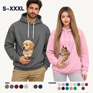 <b>Dog</b> Carrier <b>Hoodie</b> Mens Womens Polyester Pullover with Pet Pouch S-XXXL Multiple Colors Ready Stock Wholesale <b>for</b> Pet Shops - Product Image 1