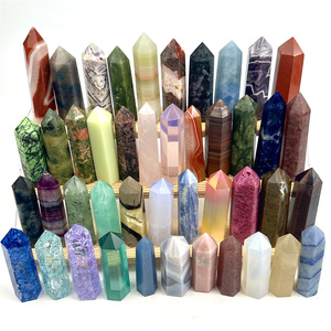Points de cristal multicolores Énergie saine Quartz rose Améthyste Agate <span class=keywords><strong>Lapis</strong></span> <span class=keywords><strong>Lazuli</strong></span> Point Tower Pour la décoration de la maison - Product Image 1