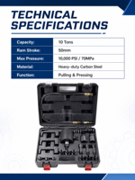 Kit d'extraction d'injecteurs diesel pneumatiques à vibrations d'air, 24 pièces, pour injecteurs à rampe commune