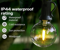 Guirlande lumineuse LED G40 incassable IP44 connectable pour extérieur, jardin, balcon, patio, mariage, fête, festival, maison, cour, décoration