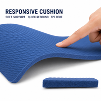 Tapete de Ejercicio TPE Semicircular Personalizado de Alta Densidad, Antidesgarro, para Yoga, Venta al Por Mayor, Exportador OEM ODM