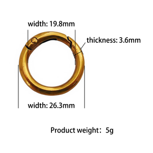 Chất lượng cao 20 mét Hợp kim kẽm O-<span class=keywords><strong>Ring</strong></span> và mùa xuân Nhẫn bộ phận đặc biệt cho quần áo túi xách và hành lý Đồ trang trí - Product Image 6