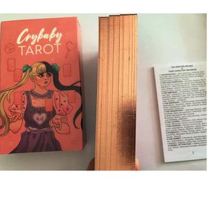 Cartas de alta calidad de fábrica, 78 unidades, 12x7cm, Crybaby Gold Edge con guía, Tarot, juego de mesa de oráculo inglés - Product Image 4