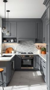 Luxury Small Complete Custom Home Furniture L Shaped Melamine <strong>Unit</strong> Smart Modern Eco-Friendly <strong>Kitchen</strong> Cabinets with Vinyl <strong>Wrap</strong> - Product Image 5