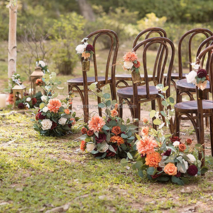 Décoration de <span class=keywords><strong>mariage</strong></span>, fleurs en terre cuite et bordeaux, arche autoportante, fleurs pour table de <span class=keywords><strong>mariage</strong></span>, autres décorations - Product Image 4