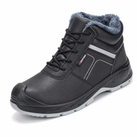 Chaussures de sécurité d'hiver Aimvvsec, bottes de travail à embout d'acier, anti-perforation, chaudes, respirantes, doublure en maille, semelle extérieure antidérapante en PU, unisexe, pour usine