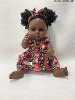 Poupée de mode réaliste en vinyle de 46 cm (18 pouces) avec cheveux africains noirs ondulés, jouet doux pour bébé, poupée reborn