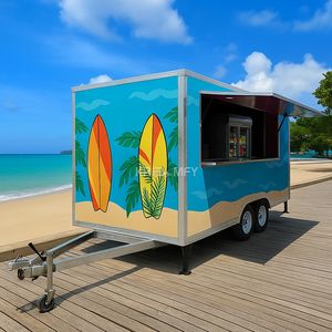 Camion de vente ambulant carré entièrement équipé pour bonbons, chips, glaces et autres aliments – Remorque de cuisine mobile - Product Image 5