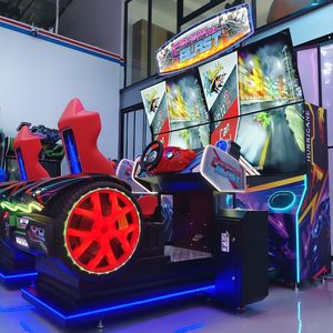 Expérience de simulation de scène réelle de course vidéo dynamique à 4 écrans avec effets sonores musique en métal - Product Image 6