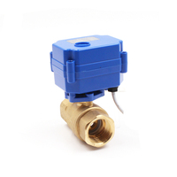 Vanne à bille motorisée miniature CWX-15N DN20 3/4'' à 2 voies, corps en laiton, actionneur électrique, filetage BSP, vanne de régulation de débit d'eau