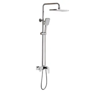 Bathroom Series Shower Set High Quality Single Handle Square Faucet Bath With Hot Cold Water