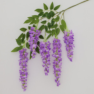 Vignes artificielles de glycine Hua Qianyun 90-200cm, fleurs en soie, décoration suspendue d'intérieur, plante verte - Product Image 4