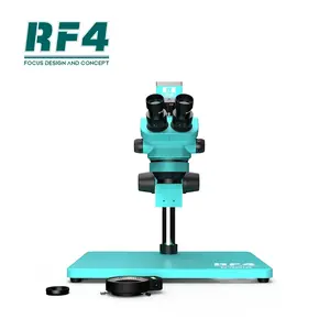 Microscopio Stereo di riparazione del telefono cellulare del microscopio Rf4 di vendita calda per il microscopio Ccd della fotocamera 2k ad alta definizione con sorgente luminosa
