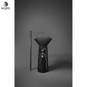 Évier en marbre noir naturel sur pied, style artistique, pour salle de bains ou hôtel, pièce d'<span class=keywords><strong>occasion</strong></span> - Product Image 5