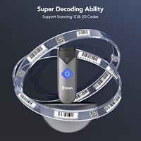 Eyoyo 1D 2D portátil de mano inalámbrico Mini Bluetooth Qr lector de código de barras PDF417 Android escáner de código de barras para inventario