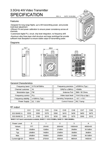 1.3G 3.3G 4W VTX VRX อุปกรณ์ DIY และอุปกรณ์เสริมสำหรับโดรนรุ่นใหม่ วัสดุโลหะ - Product Image 4