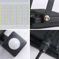 Capteur de mouvement PIR projecteurs LED infrarouges réflecteur projecteur 10w 30w 50w 100w lumière d'inondation extérieure pour chemin de cour de garage