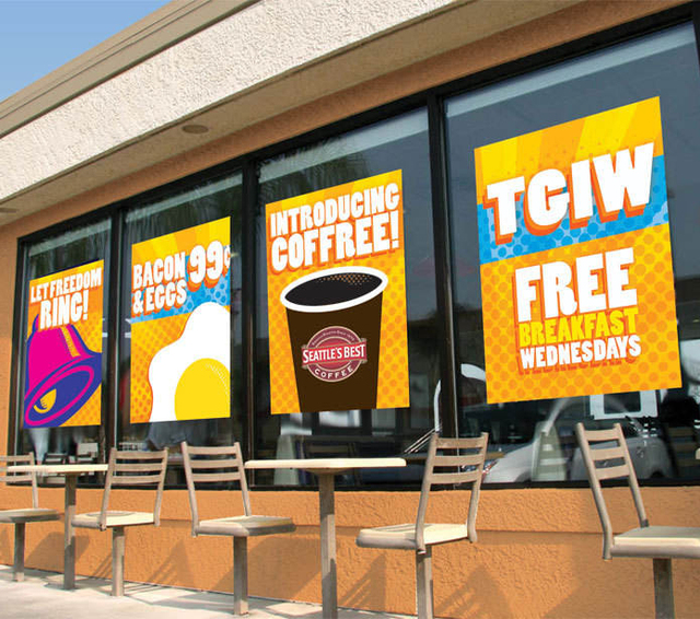 Promotional Opaque Shop Door Window Decoration Sticker Waterproof Store Custom Design Removable Vinyl Decal Advertising Sticker