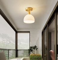 Lampe de Plafond Moderne Simple pour Balcon, Petite Suspension Artistique de Luxe à Tête Unique pour Hall d'Entrée, Couloir et Allée