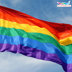 Bandera LGBT 3x5ft Bandera del arco iris Bandera de poliéster Orgullo gay Paz lésbica Tamaño personalizado para LGBT - Product Image 4