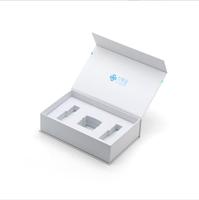 Boîte cadeau en carton magnétique pliable, Style livre noir personnalisé, emballage de luxe avec texture pour petite entreprise