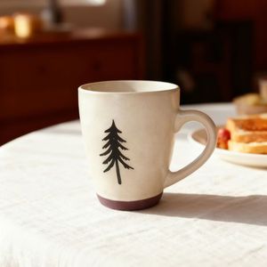 China Custom Made Retro Rough Latte Tea Cup Cute Tree Design <b>Ceramic</b> <b>Mug</b> Nordic Style Dishwasher Microwave Safe Business Gifts - Product Image 1