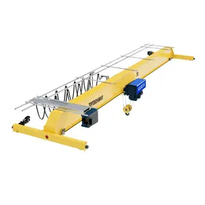 Desain kustom troli listrik bepergian balok tunggal pengendali jarak jauh nirkabel Overhead Crane 3 ton 5t