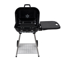 Barbecue au charbon de bois pliable portable SEJR Professional 18 pouces en acier pour l'extérieur avec finition émaillée en porcelaine et chariot
