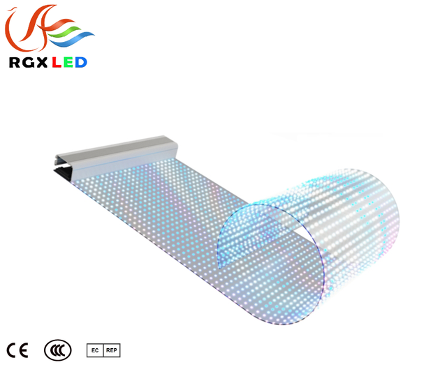 P16 Indoor and Outdoor LED Crystal Film Screen Transparent LED Display That Can Be Adhered to Glass Surfaces