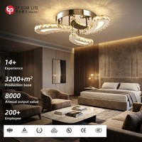 Lustre de plafond en forme créative personnalisée, moderne et luxueux, en cristal K9 transparent, luminaires de plafond pour hôtel